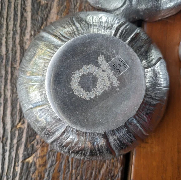 3 Martha Stewart Silver Floral Nut Bowls - Picture 9 of 12